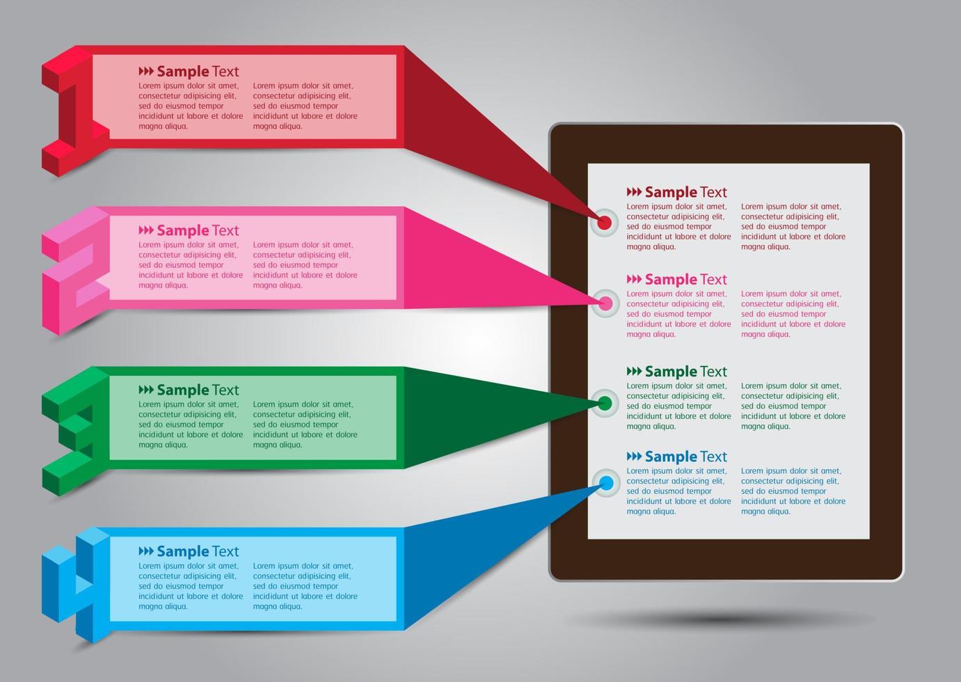 Colorful 4-step Infographic vector