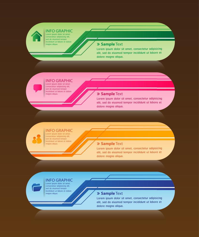 Colorful 4-step Infographic vector