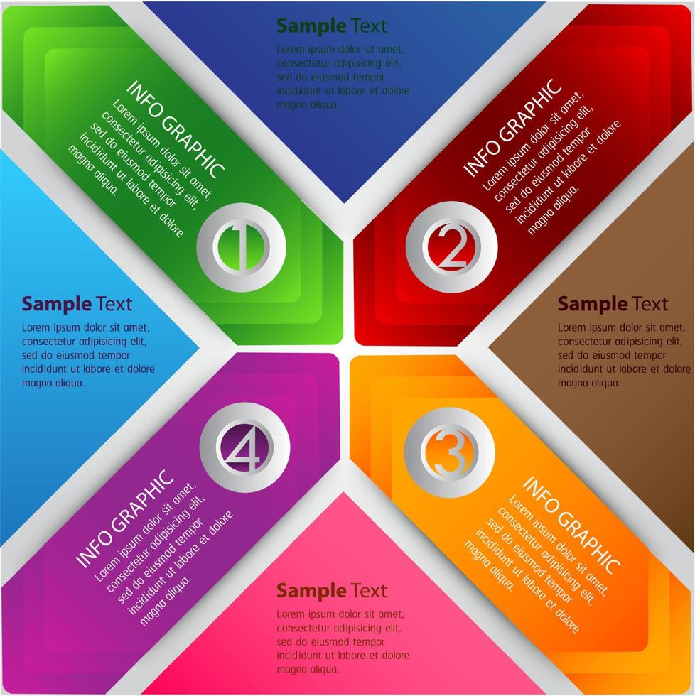 Colorful 4-step Infographic vector