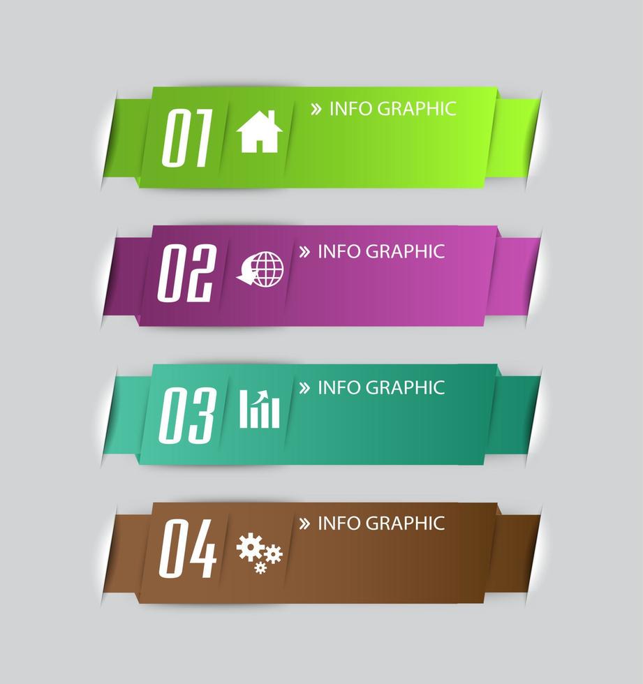 Colorful 4-step Infographic vector