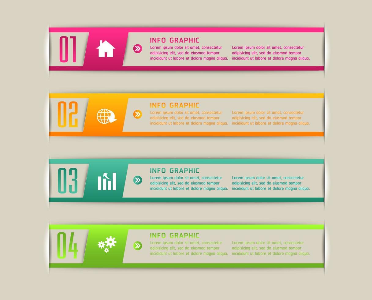 Colorful 4-step Infographic vector