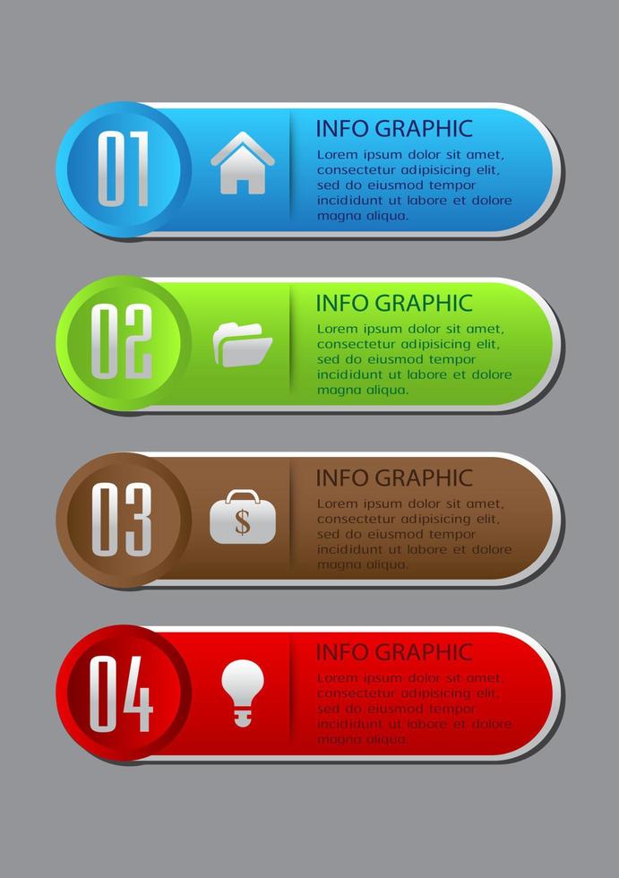 Colorful 4-step Infographic vector