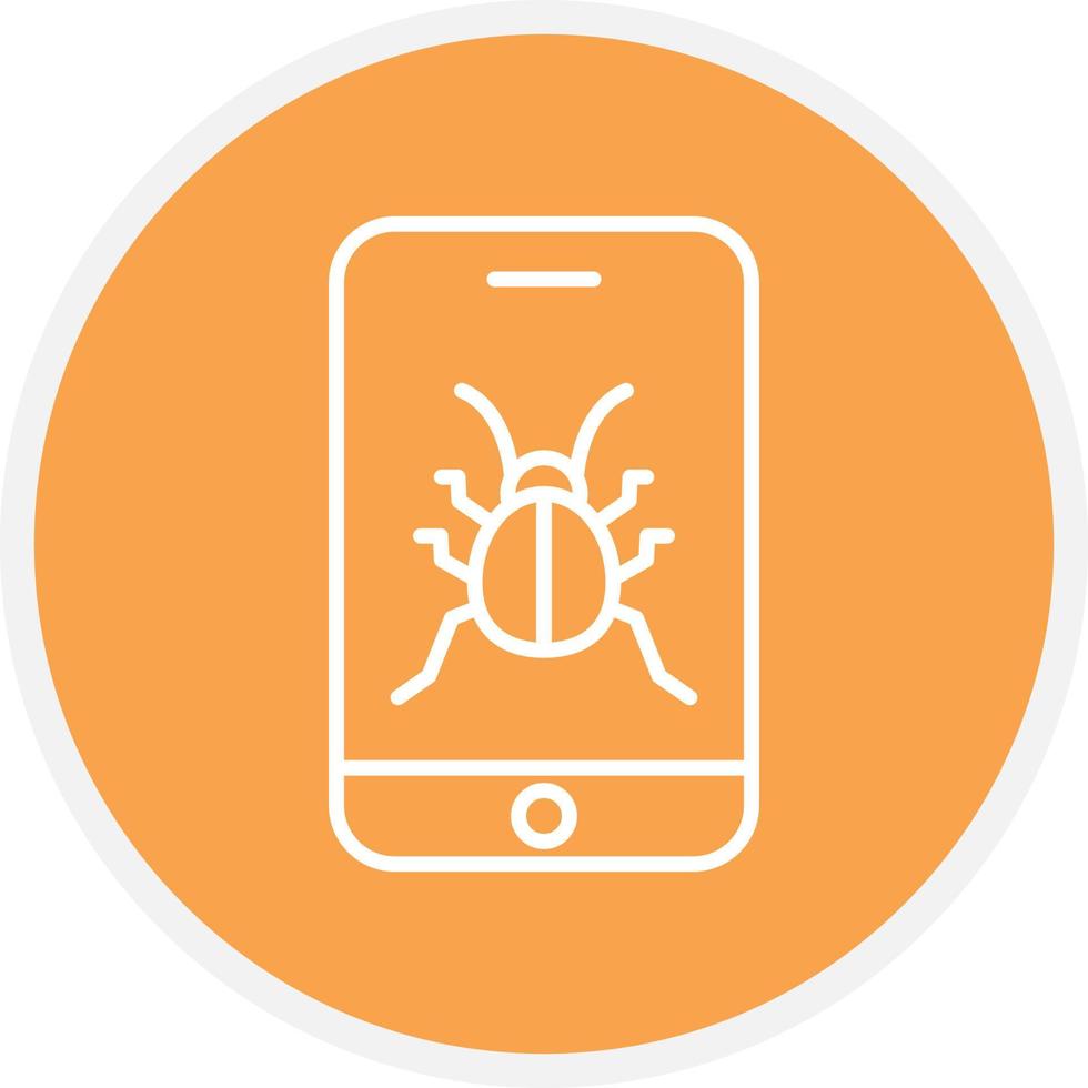 Mobile Virus Line Circle vector