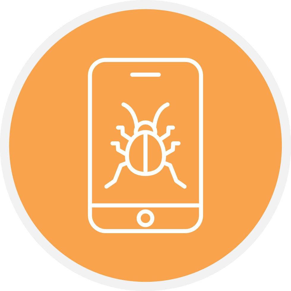 Mobile Virus Line Circle vector