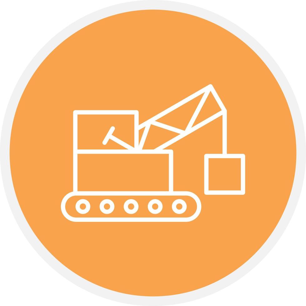 Crane Lifting Line Circle vector