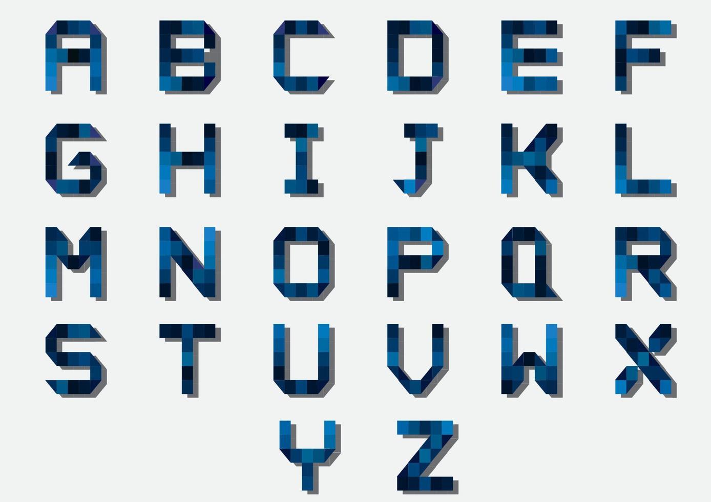 Colorful Alphabet Font Set vector