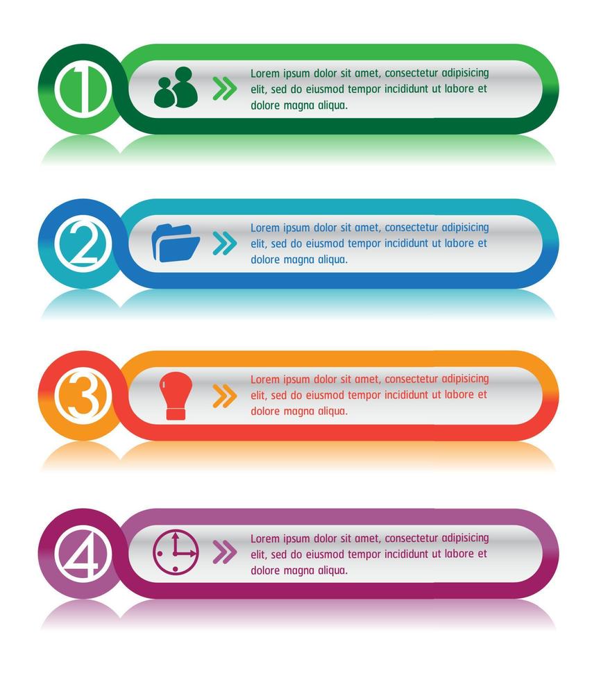 Colorful Modern Infographic vector