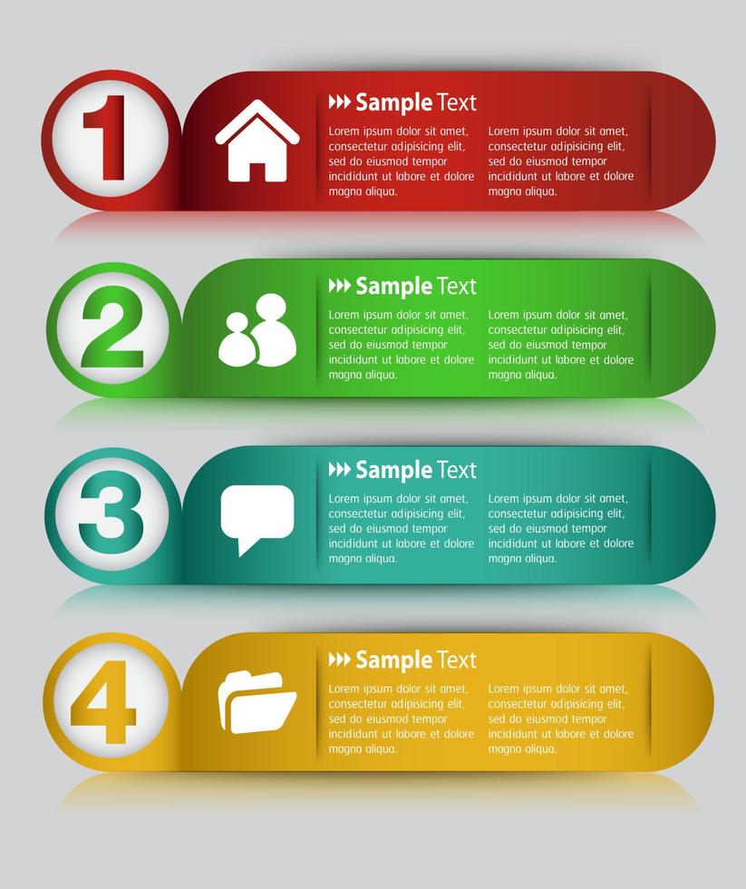 Colorful 4-step Infographic vector