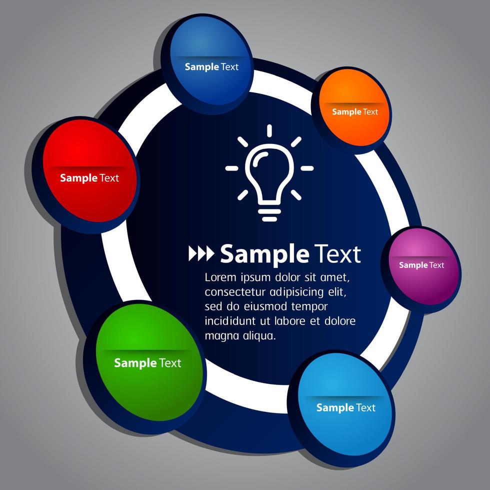 Colorful Modern Infographic vector