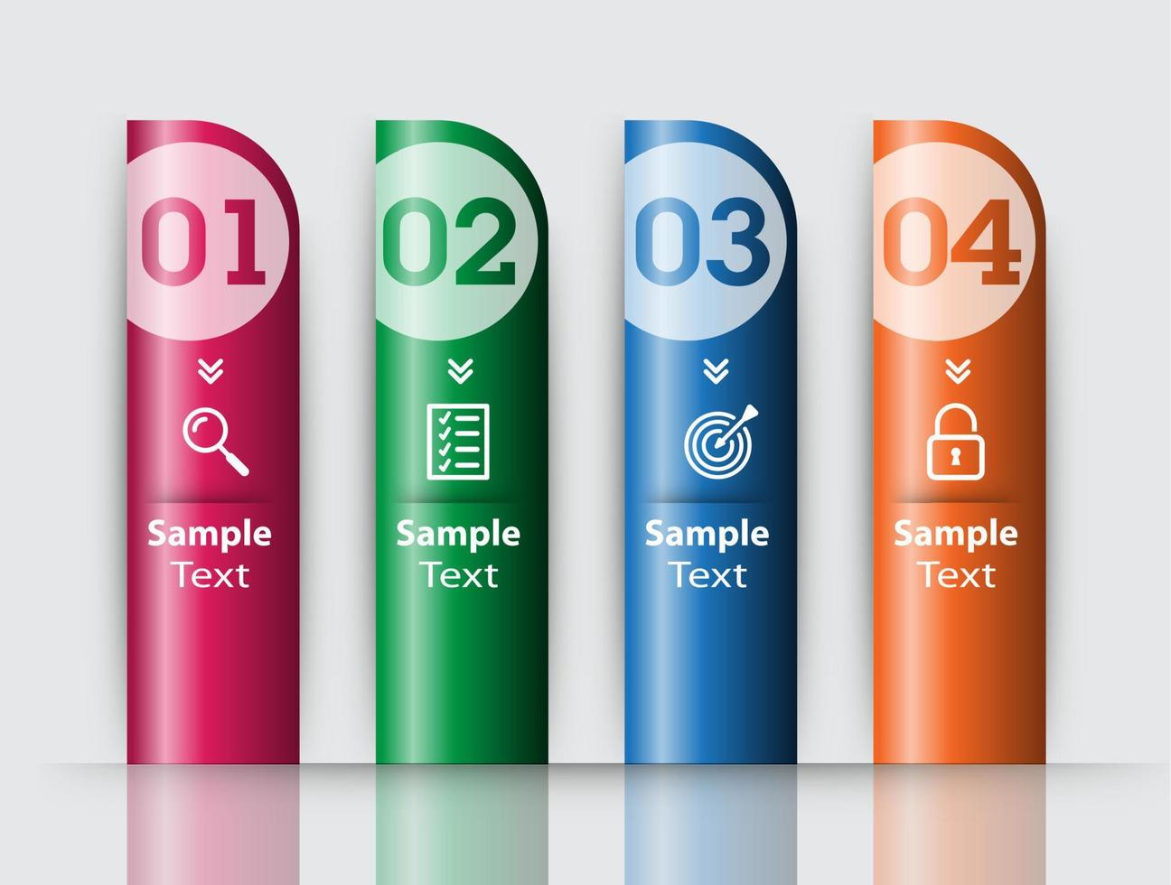 Colorful 4-step Infographic vector