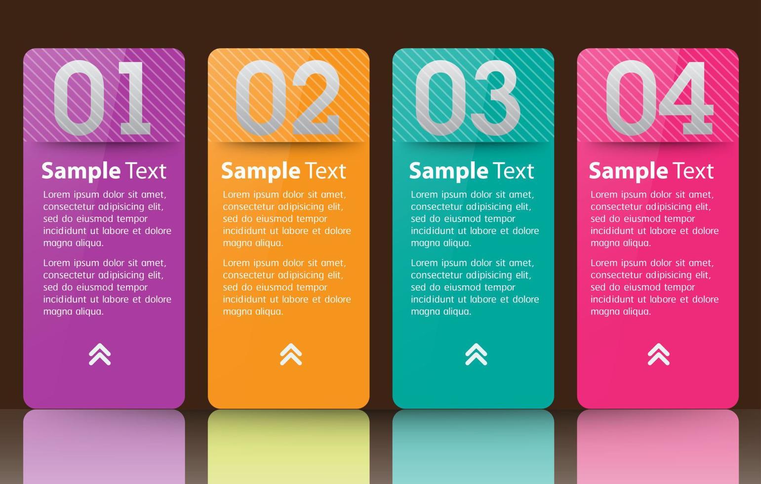 Colorful 4-step Infographic vector