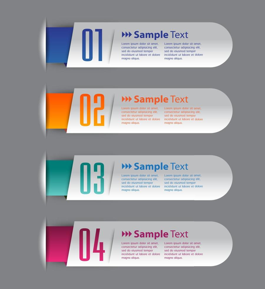 Colorful 4-step Infographic vector