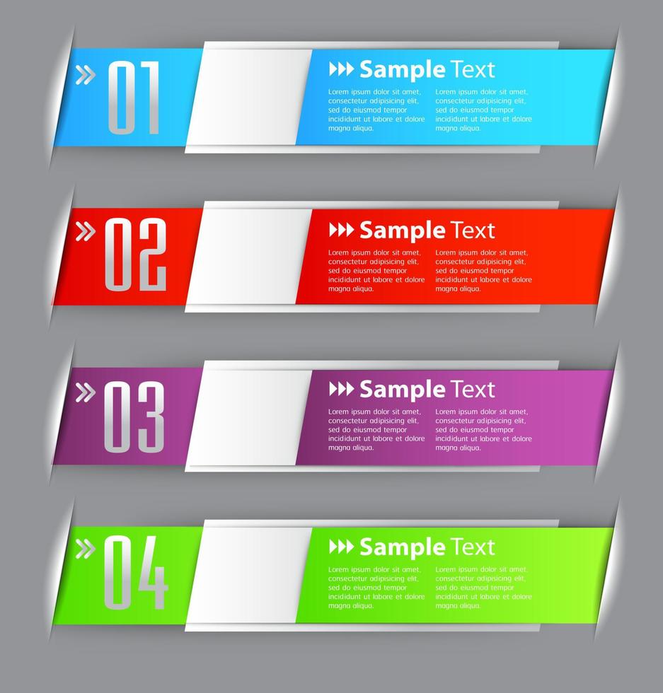 Colorful 4-step Infographic vector