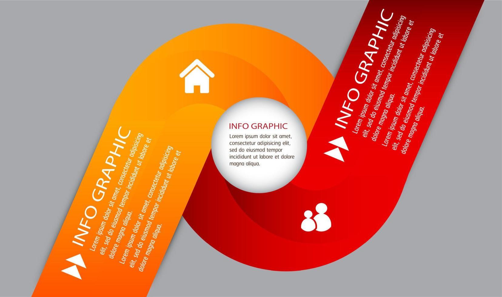 Colorful 2-step Infographic vector