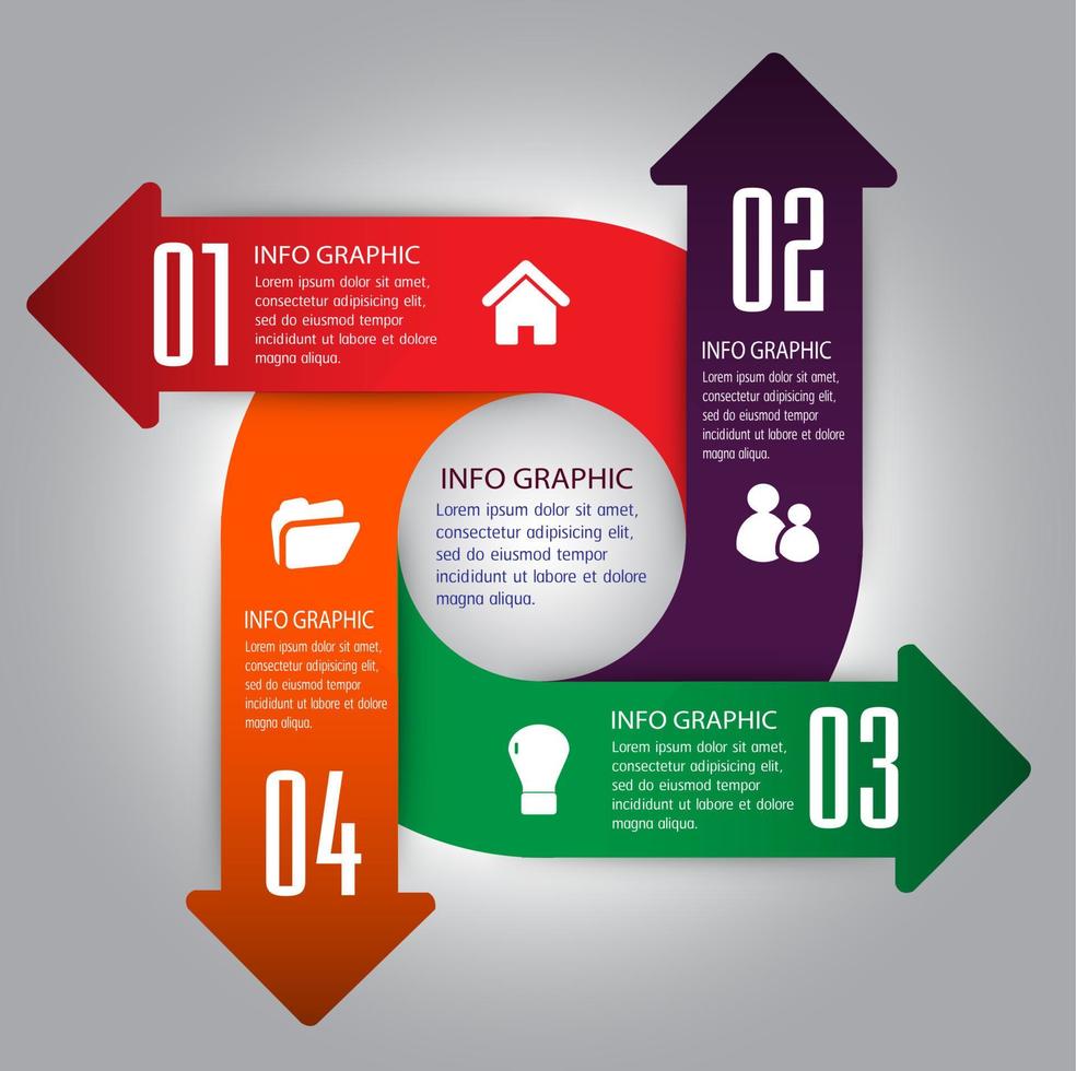 Colorful 4-step Infographic vector