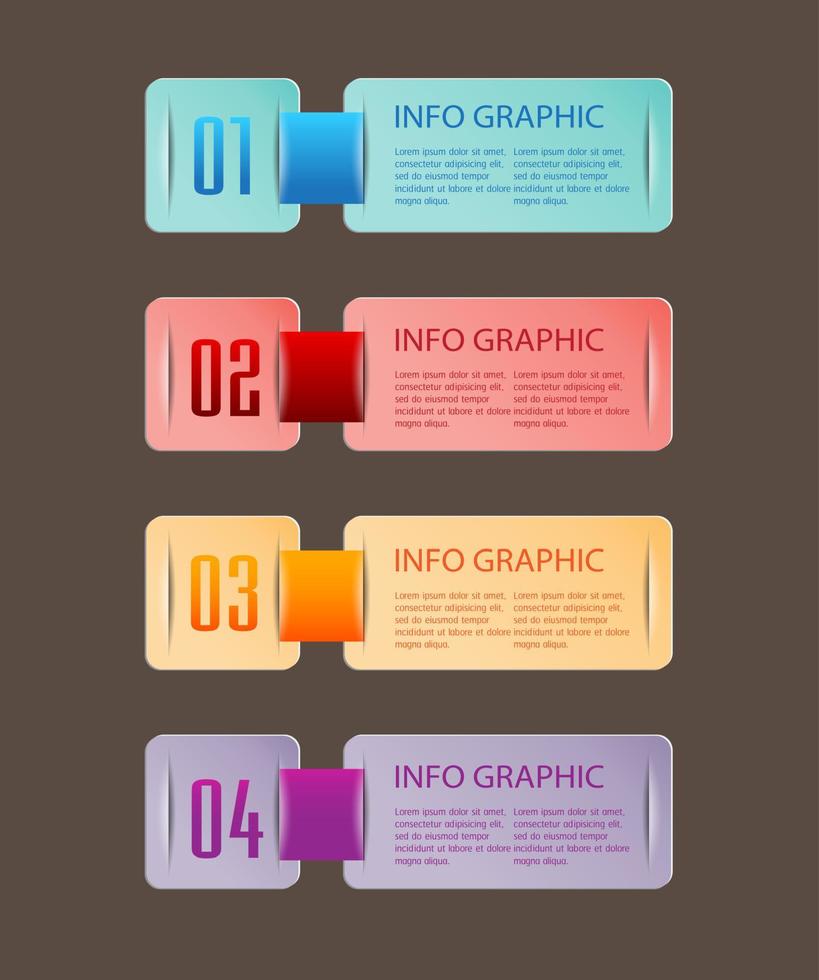 Colorful 4-step Infographic vector