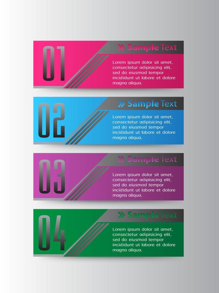 Colorful 4-step Infographic vector