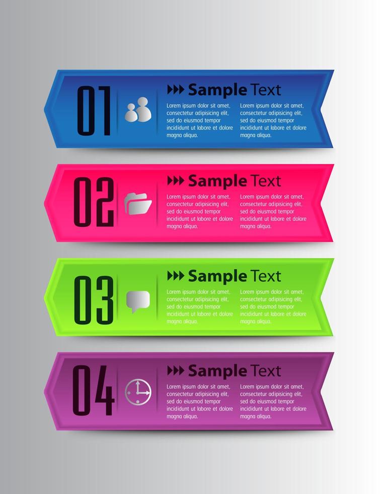 Colorful 4-step Infographic vector