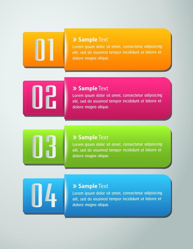 Colorful 4-step Infographic vector