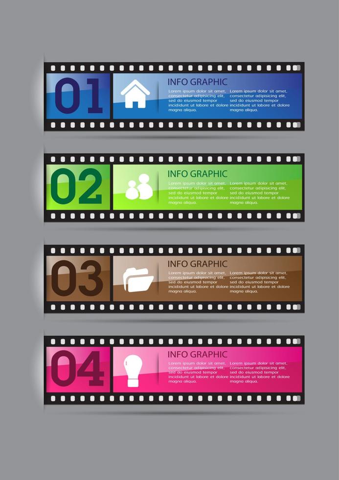 Colorful 4-step Infographic vector