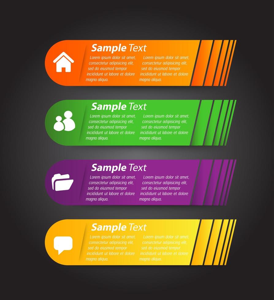 Colorful 4-step Infographic vector