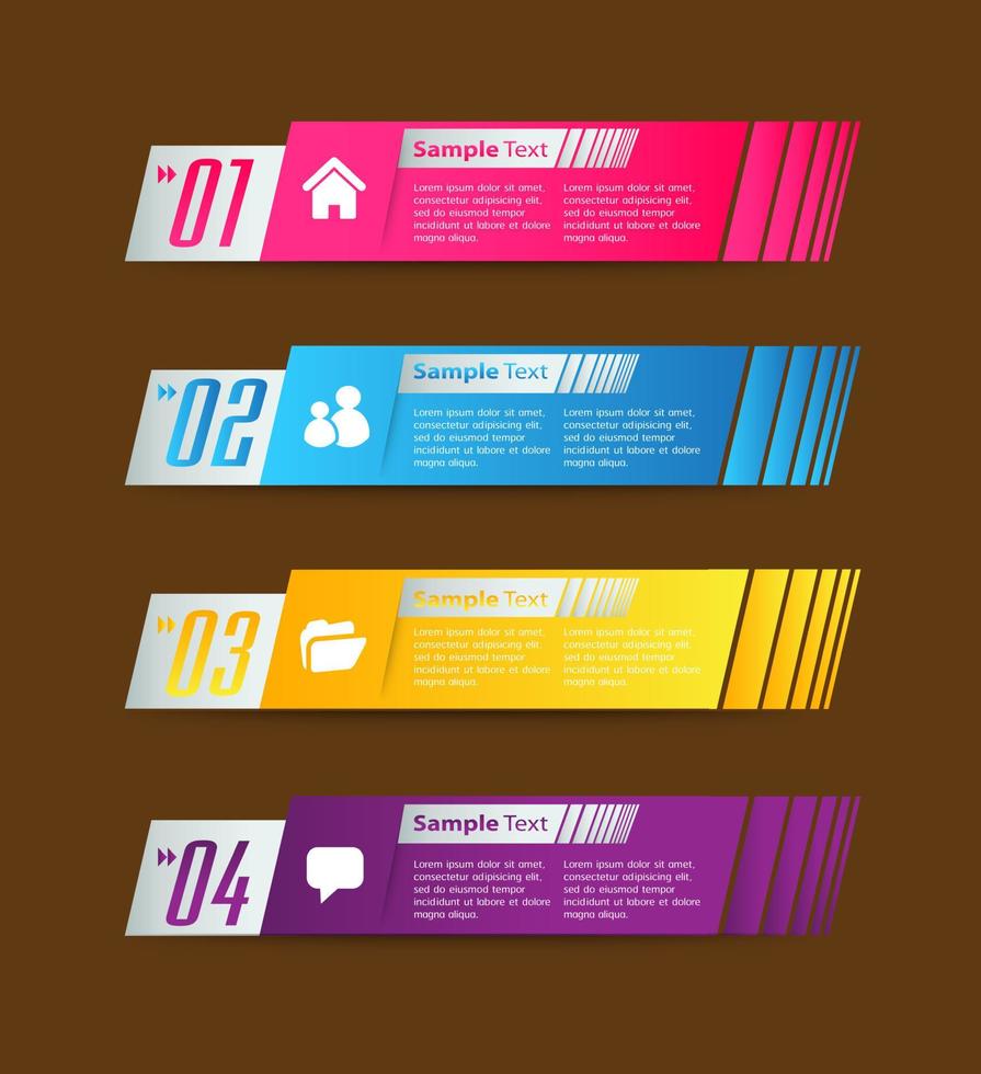 Colorful 4-step Infographic vector