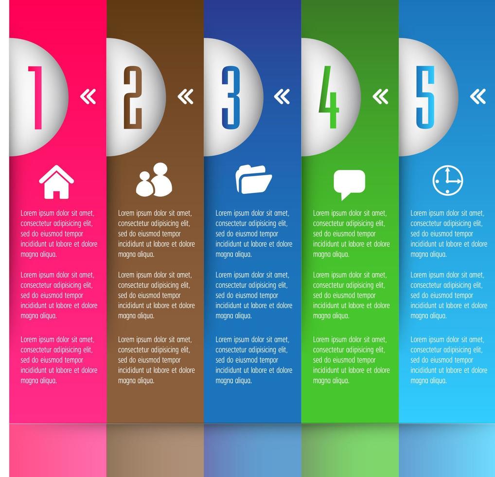 Colorful 5-step Infographic vector
