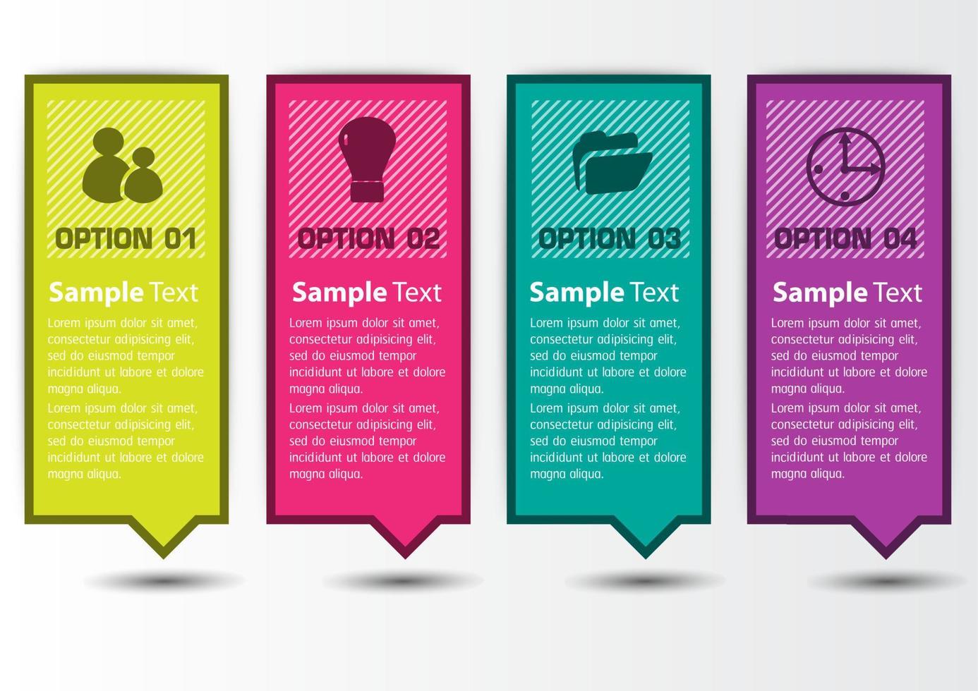 Colorful 4-step Infographic vector