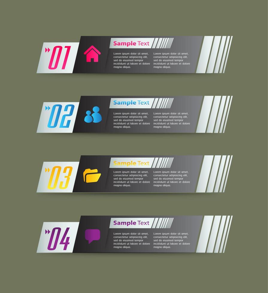 Colorful 4-step Infographic vector