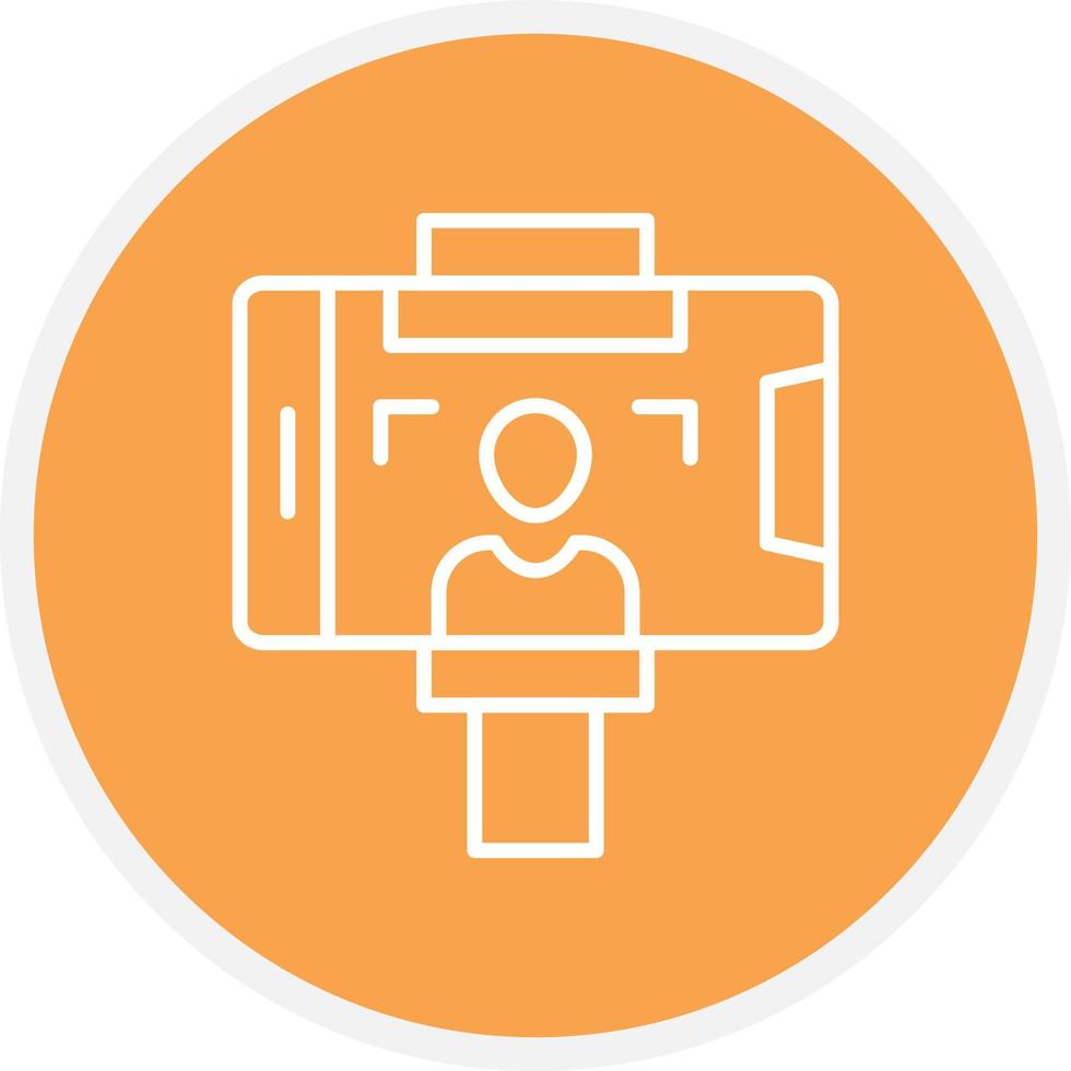 Selfie Line Circle vector