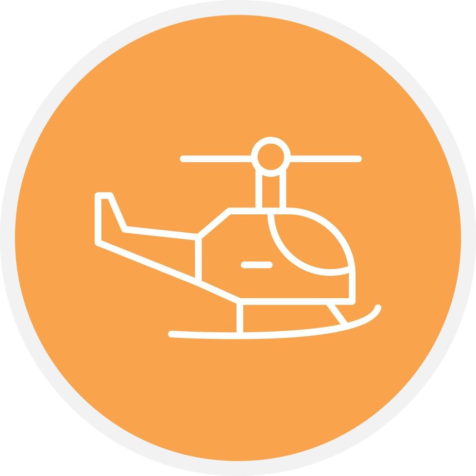 Helicopter Line Circle vector