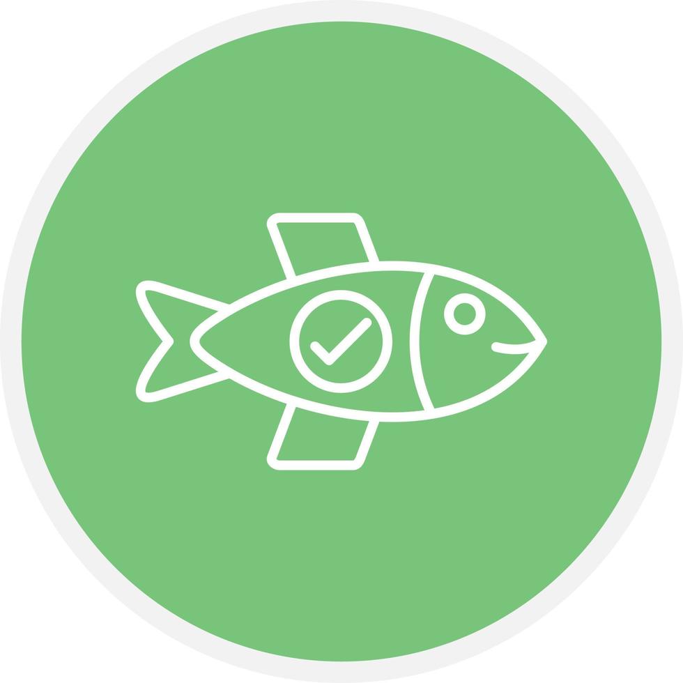 Fish Line Circle vector