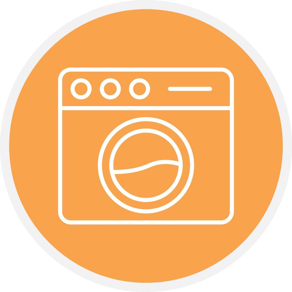 Washing Machine Line Circle vector