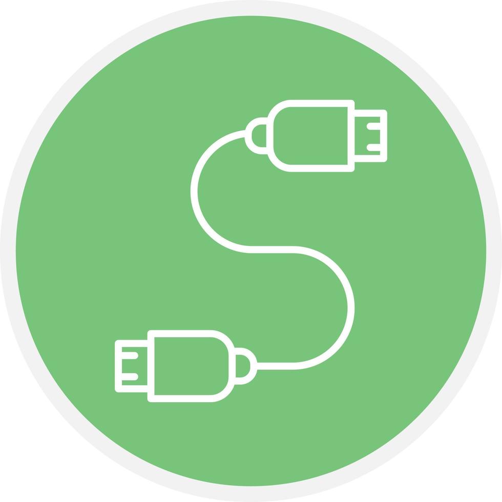 Usb Cable Line Circle vector