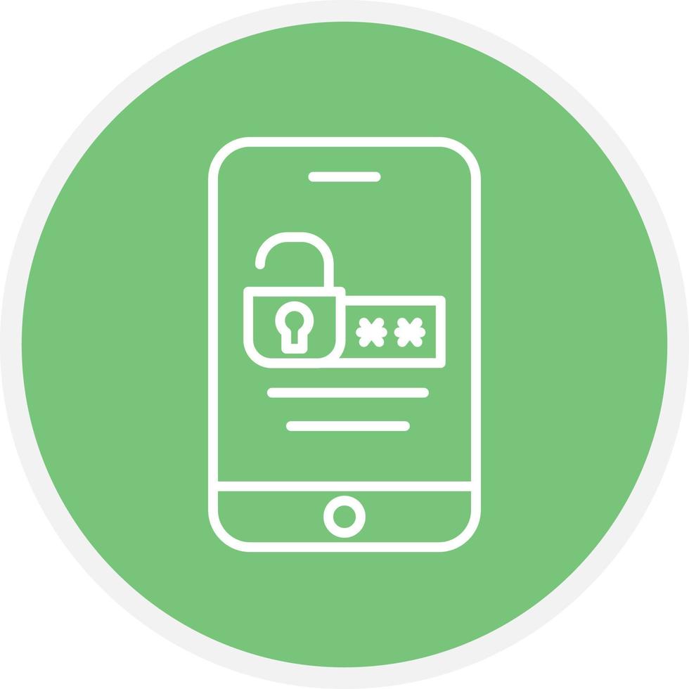 Unlock Mobile Line Circle 9844908 Vector Art at Vecteezy