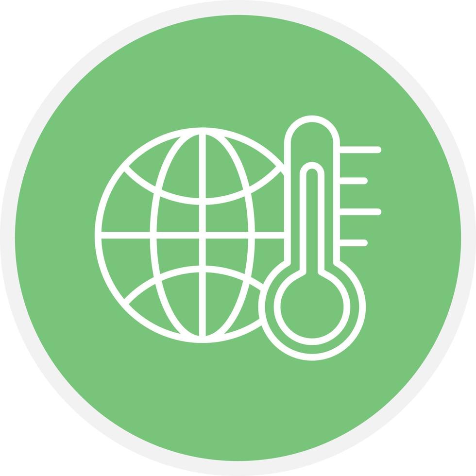 Global Warming Line Circle vector