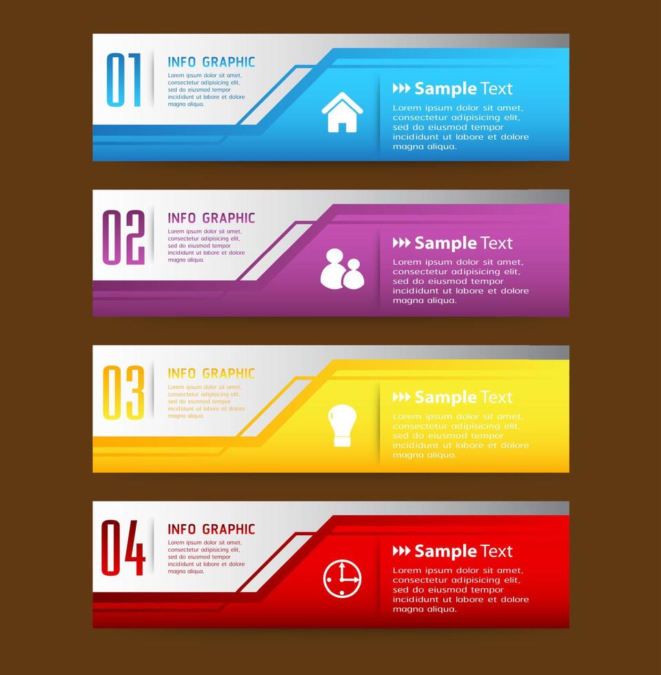 Colorful 4-step Infographic vector