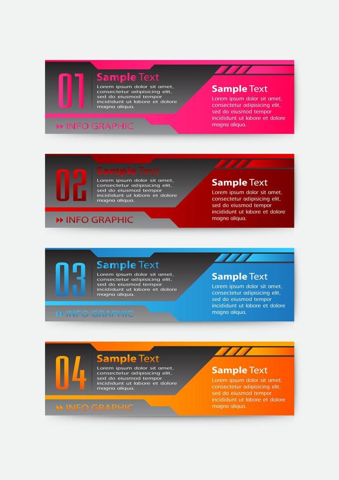 colorida infografía de 4 pasos vector