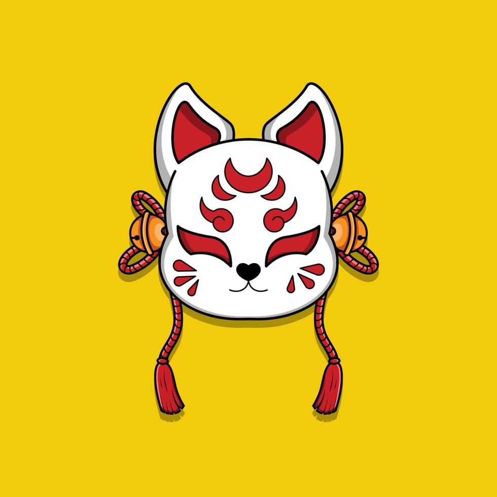 Japanese kitsune mask, Vector illustration eps.10
