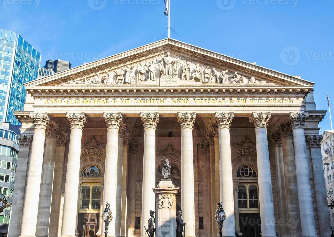 bolsa de valores real hdr, londres foto