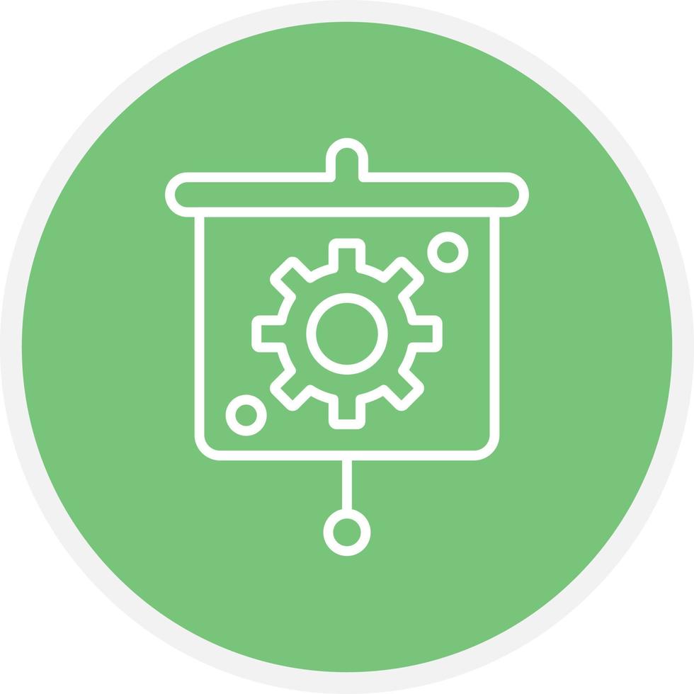 Setting Presentation Line Circle vector
