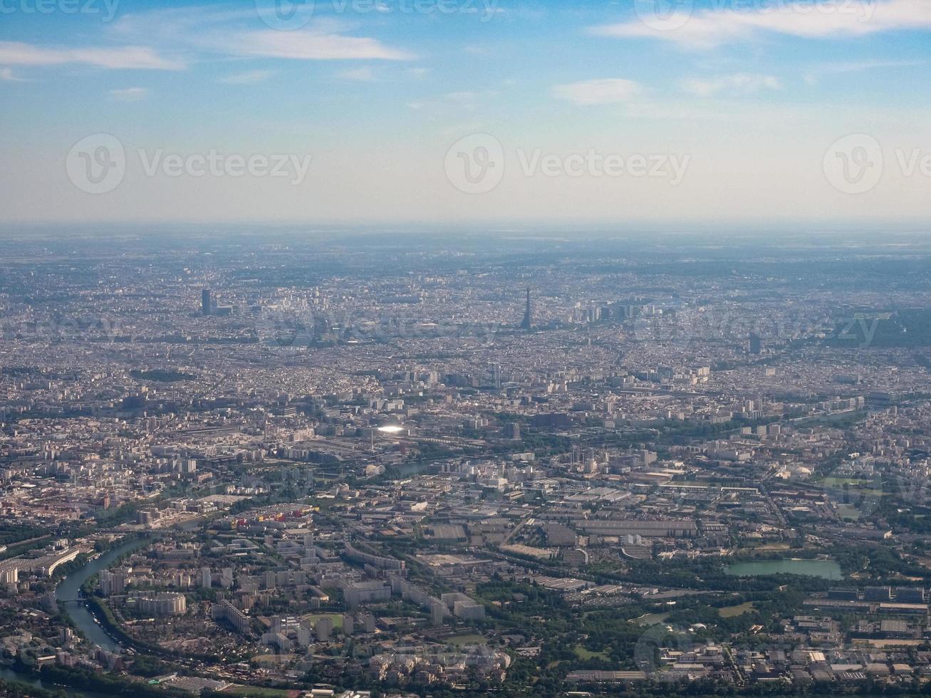 Aerial view of Paris photo