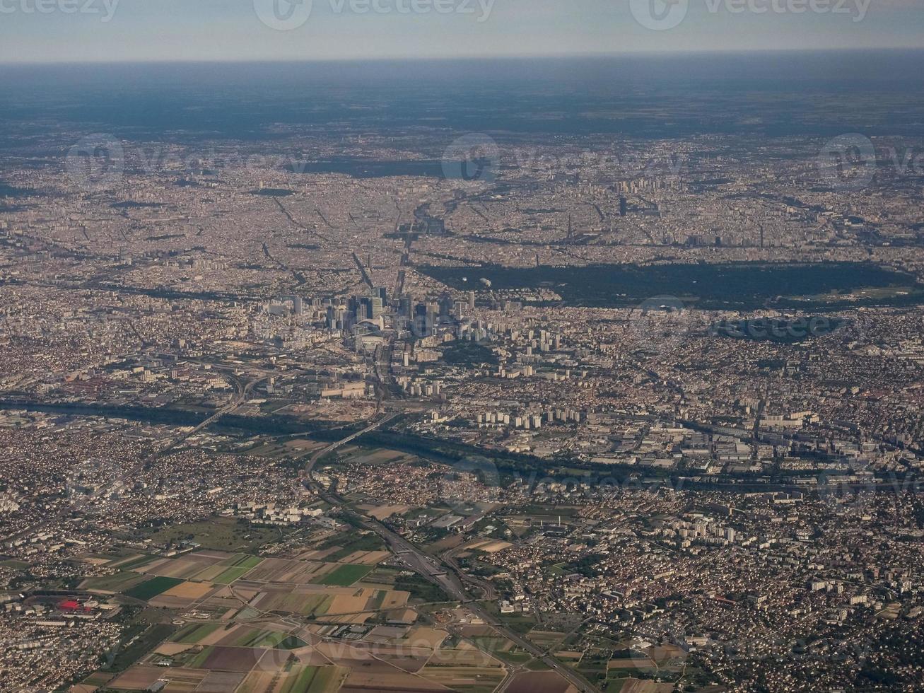 Aerial view of Paris photo