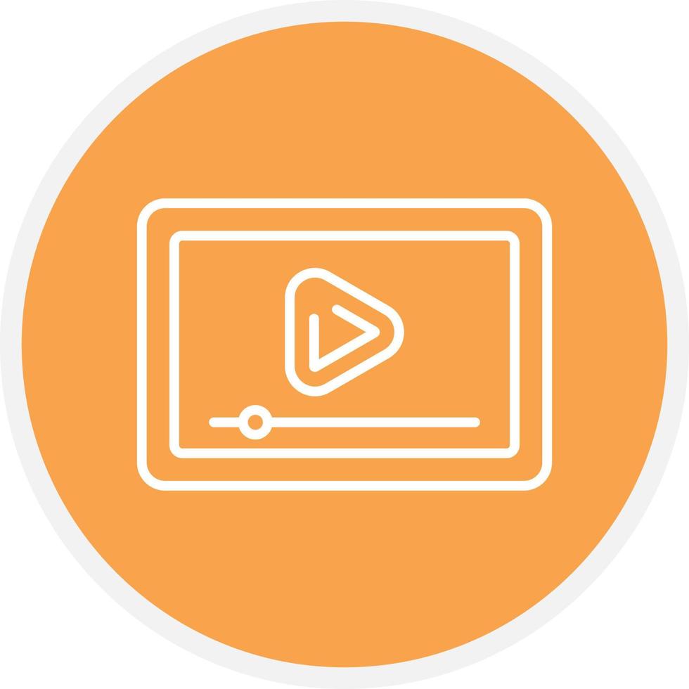 Video Player Line Circle vector