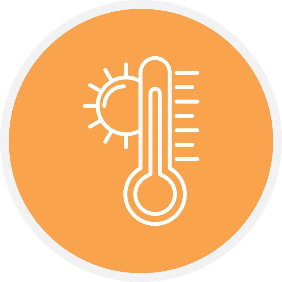 círculo de línea de altas temperaturas vector