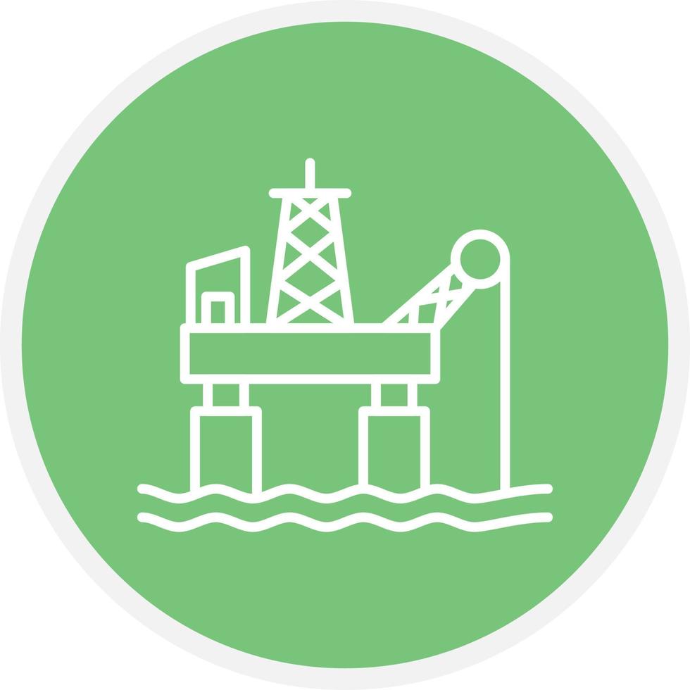 Oil Platform Line Circle vector