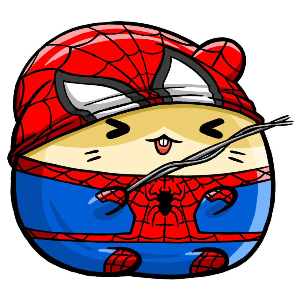 Cute Hamster wearing Super Hero Costume png