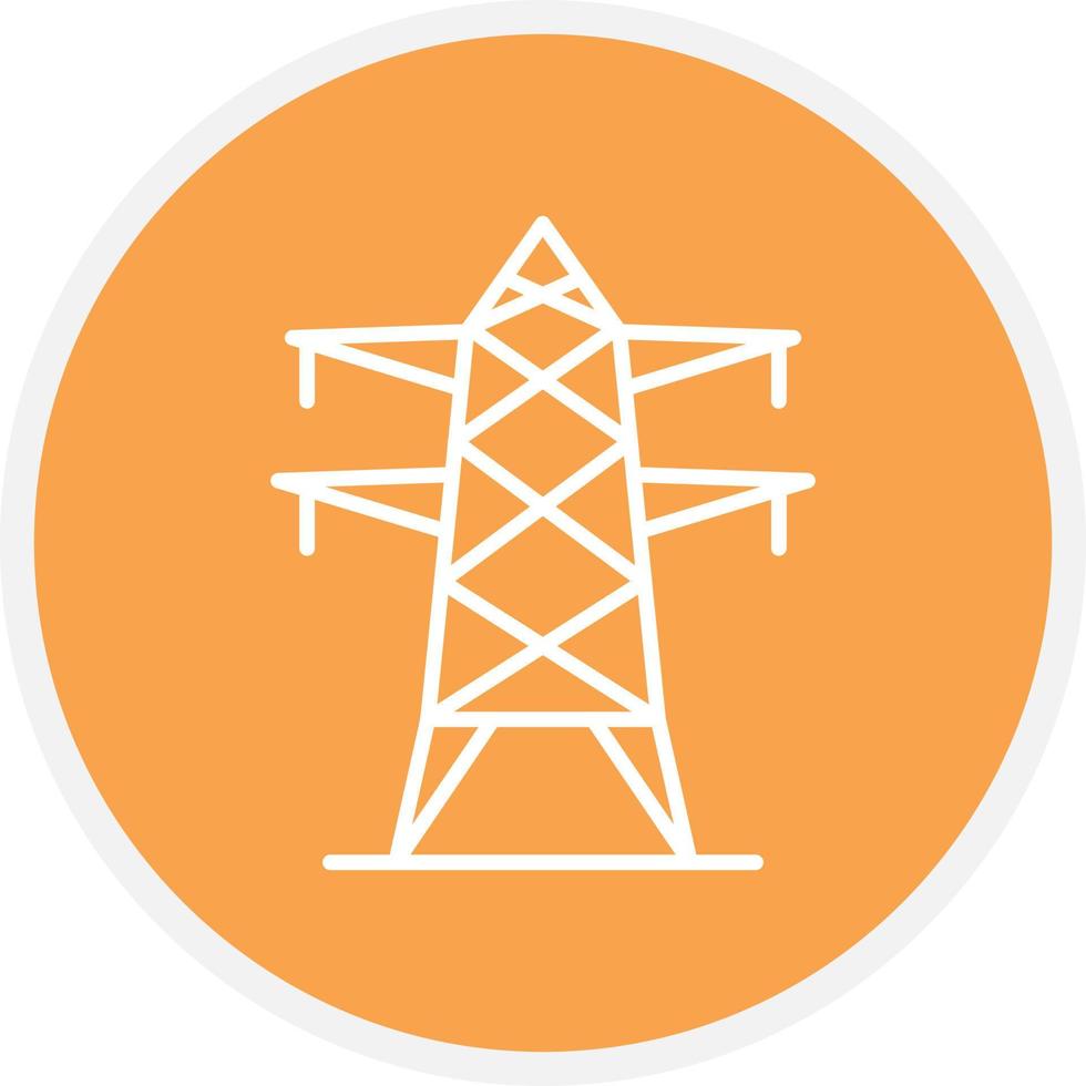 Electric Tower Line Circle vector