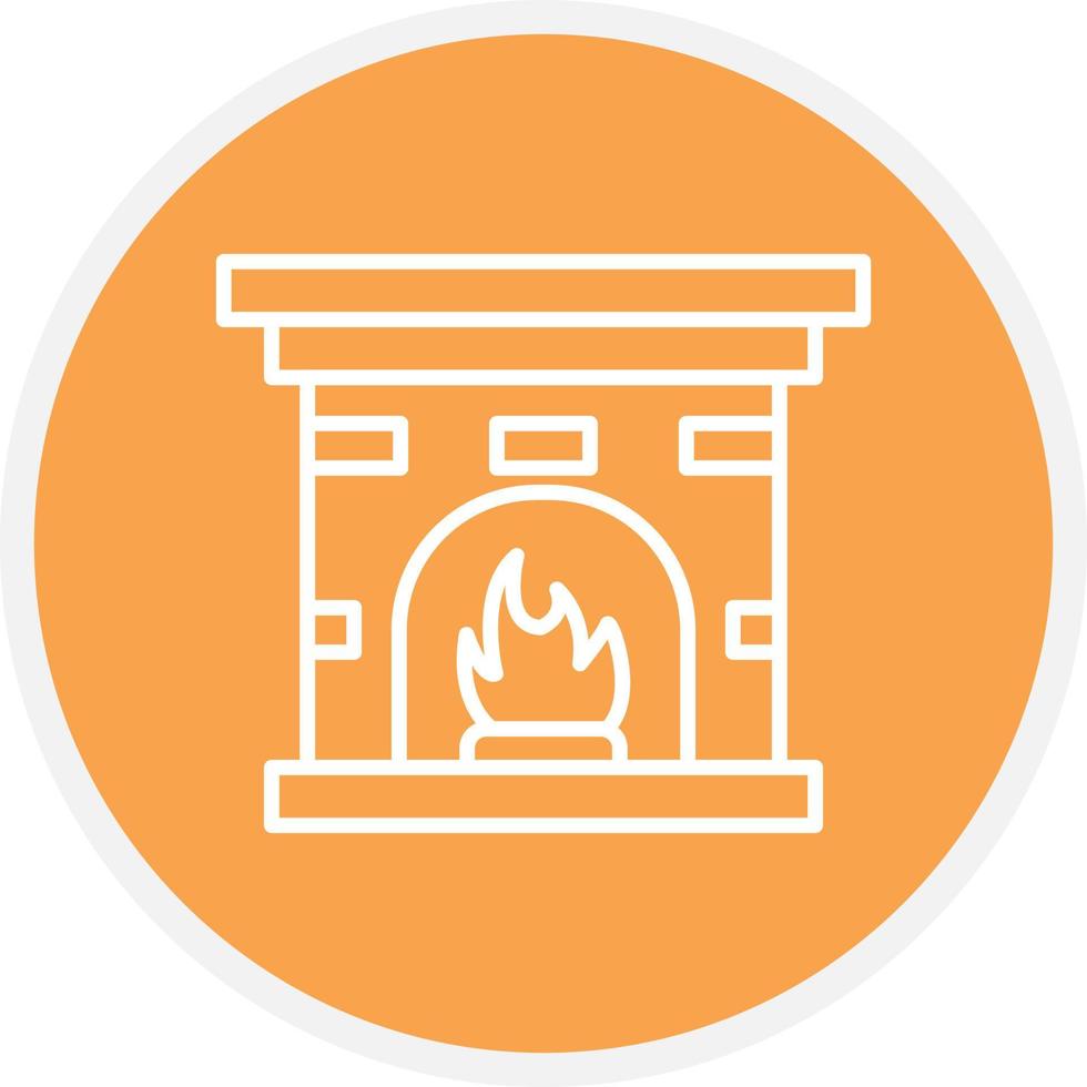 Fireplace Line Circle vector