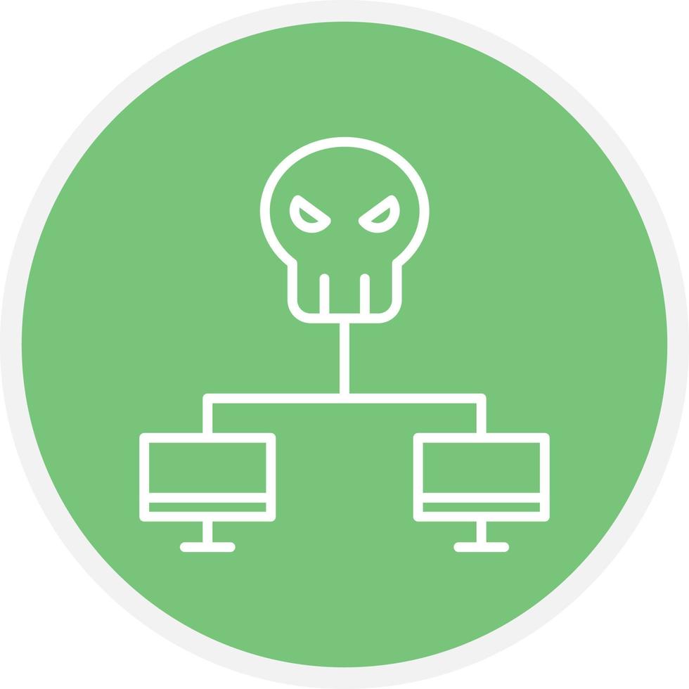 Network Hack Line Circle vector
